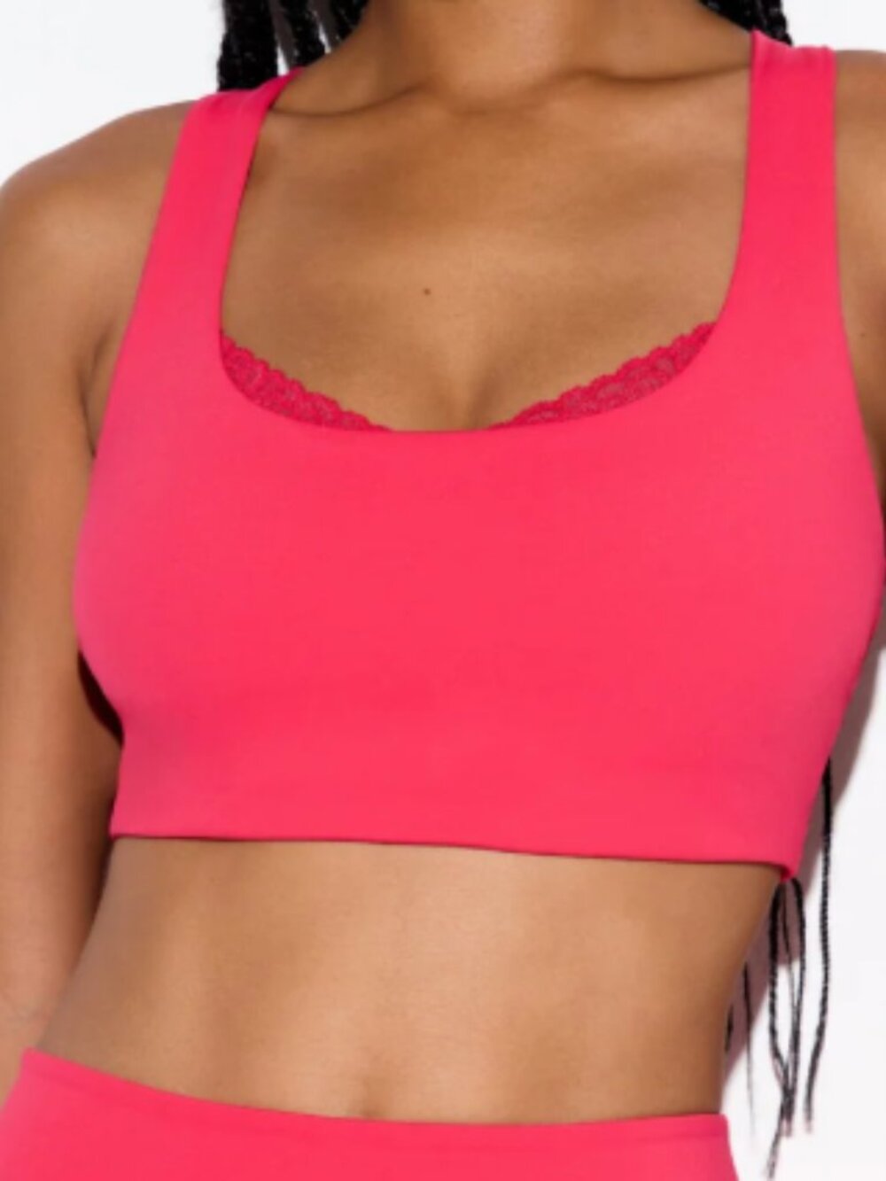 Spiritual Gangster Harmony Lace Bra Passion Flower Pink NWT